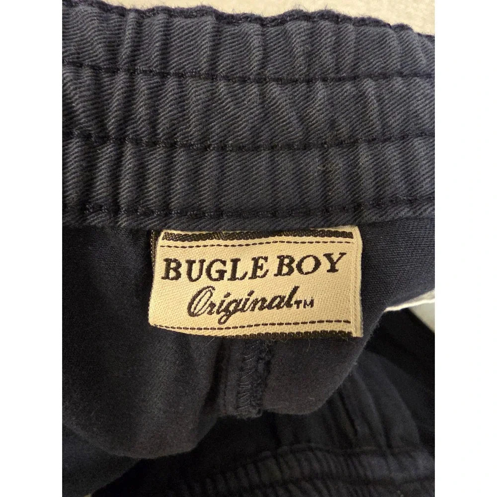 Bugle Boy Mens Cargo Shorts XXL Navy Blue Cotton Elastic Waist 908QK141 NWT